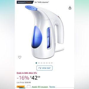 Handheld portable steamer